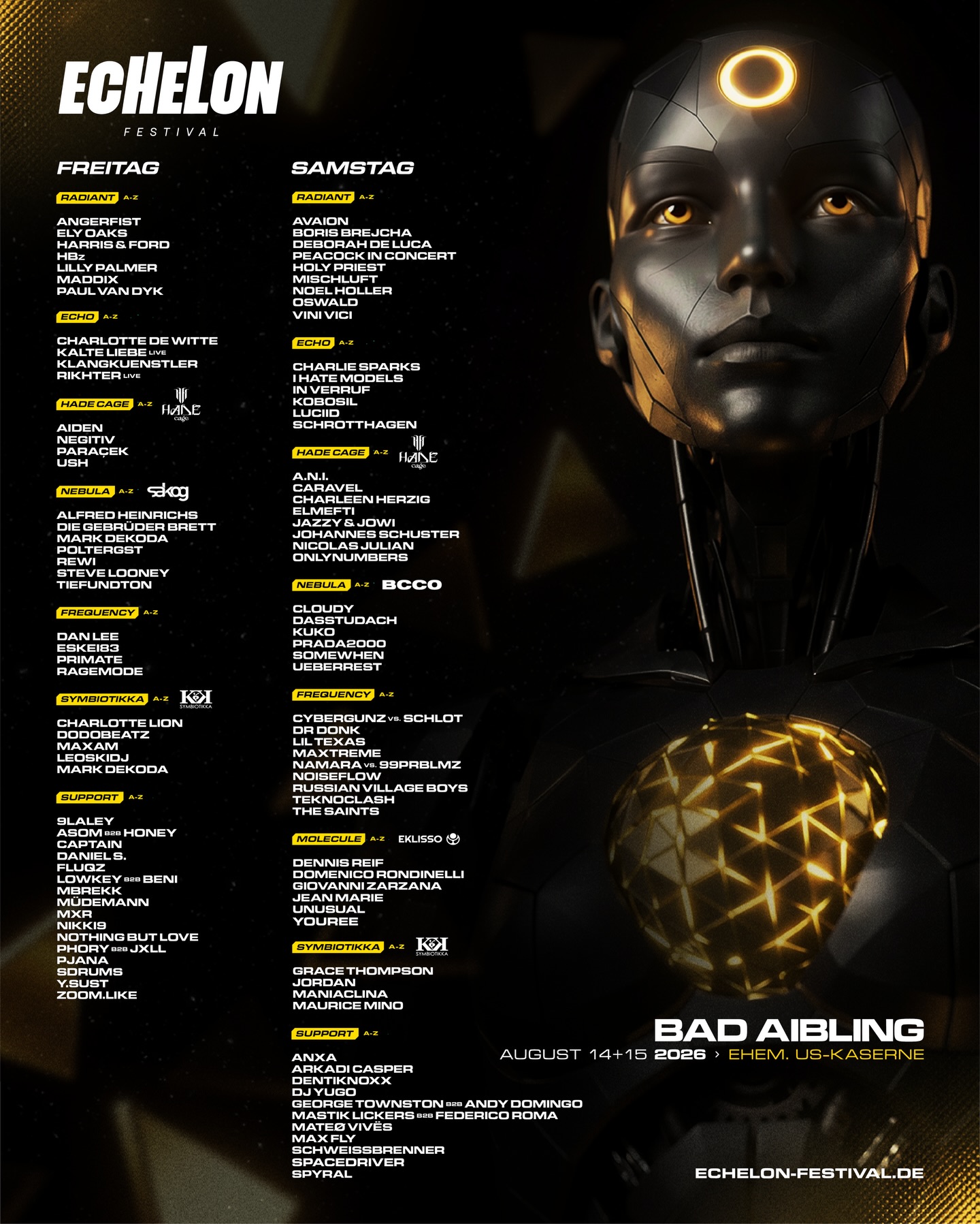 Echelon Festival 2026 @ Ehem US Kaserne, Bad Aibling, Germany