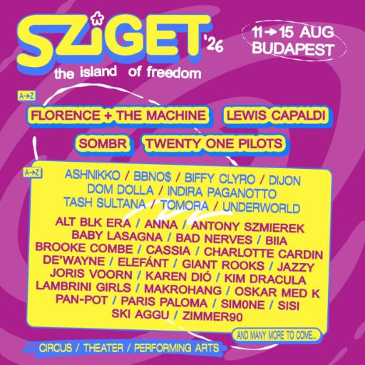 Sziget Festival 2026 @ Obudai Island, Budapest, Hungary