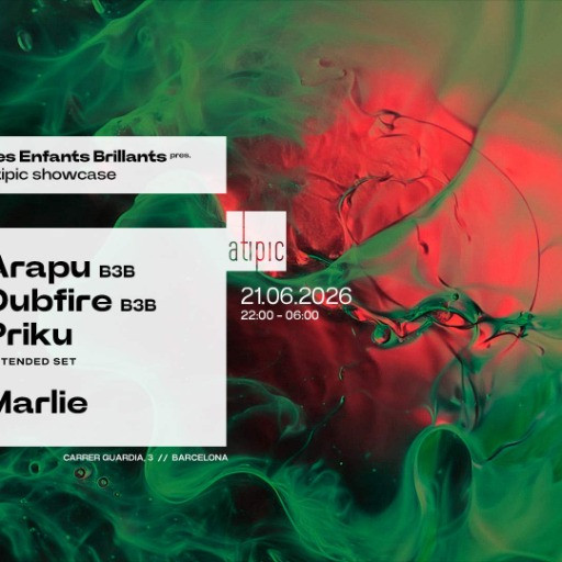 Les Enfants x Atipic - CLOSING PARTY w/ Arapu b3b Dubfire b3b Priku | OFFBCN 2026 @ Les Enfants Brillants, Barcelona, Spain (21-Jun-2026)