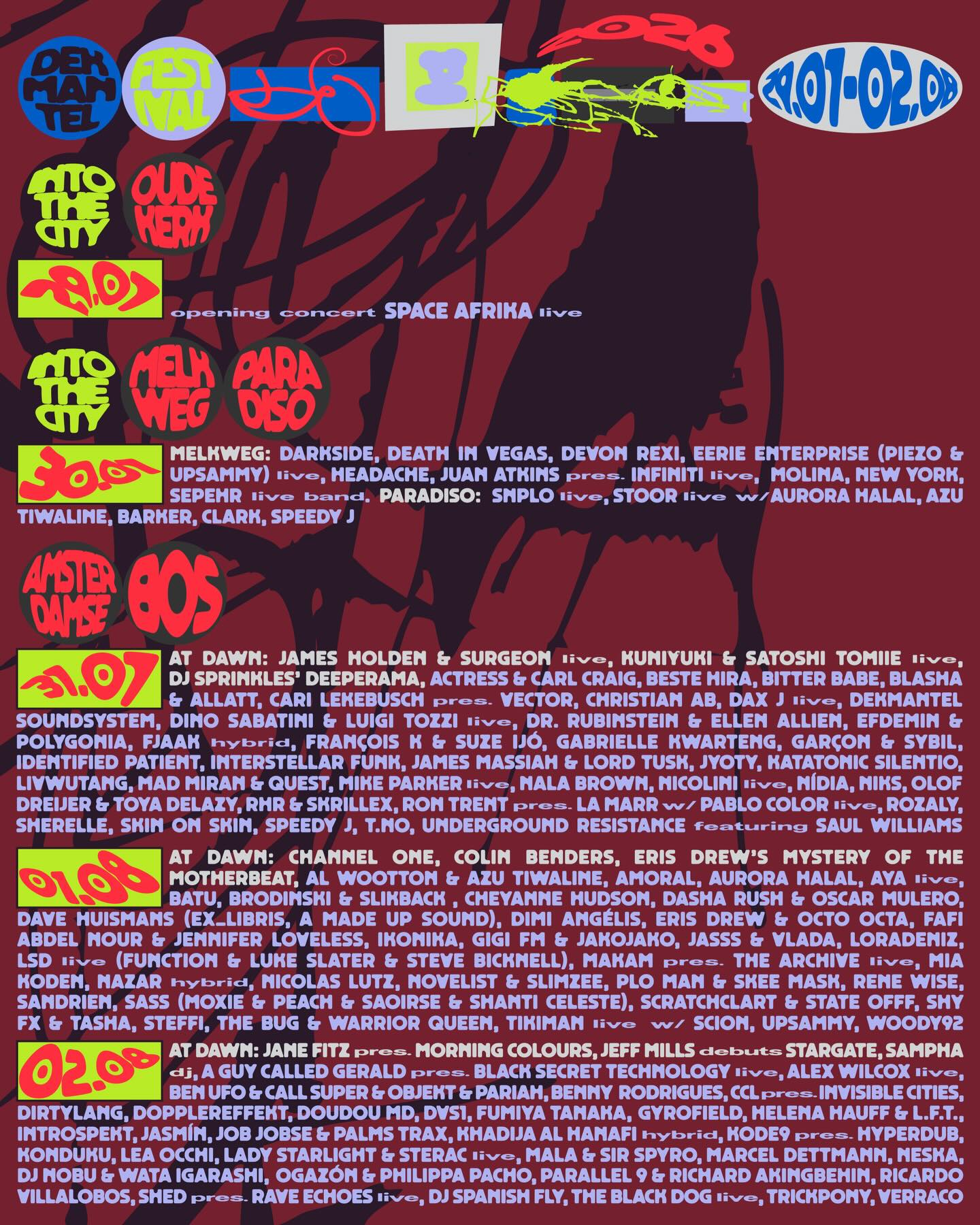 Dekmantel Festival 2026 @ Amsterdamse Bos, Amsterdam, Netherlands
