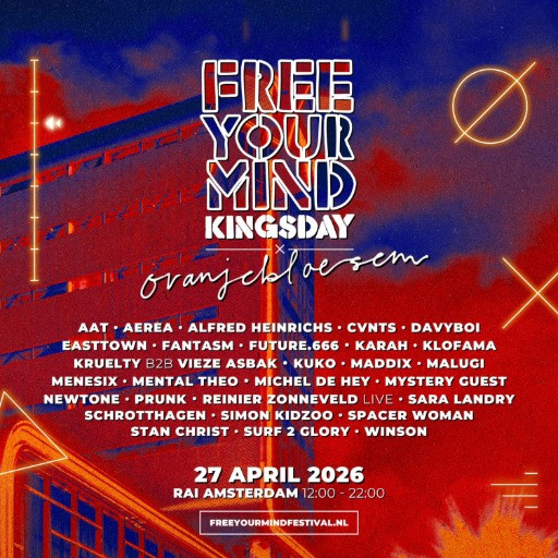 Free Your Mind X Oranjebloesem Kingsday @ RAI Amsterdam, Amsterdam, Netherlands (27-Apr-2026)