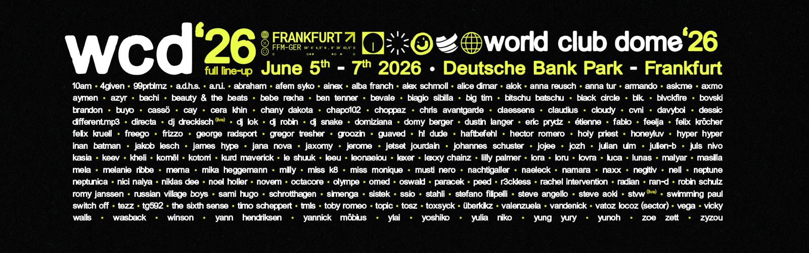 World Club Dome 2026 @ Deutsche Bank Park, Frankfurt, Germany