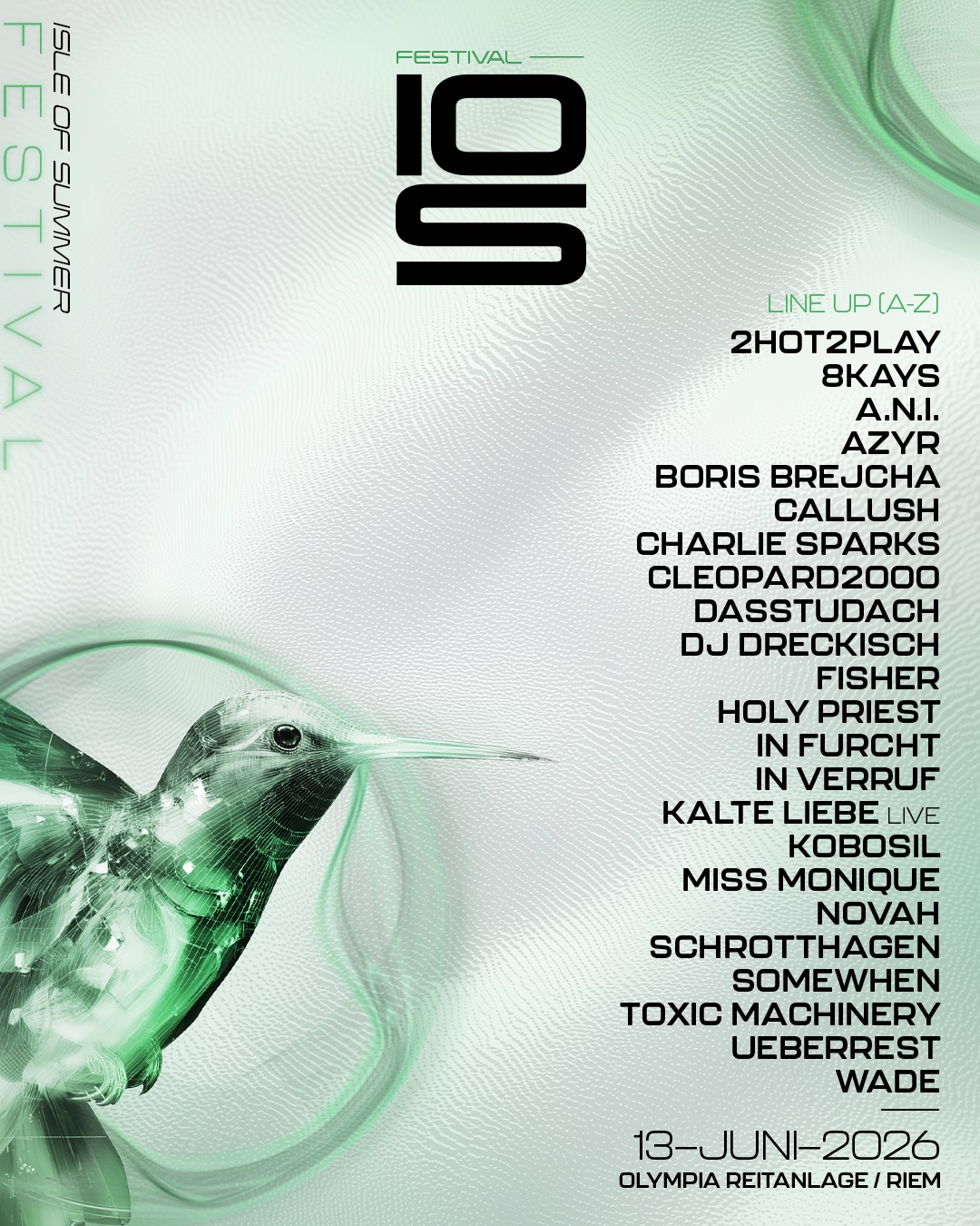 Isle of Summer Festival 2026 @ Olympia Reitanlage Riem, Munich, Germany (13-Jun-2026)
